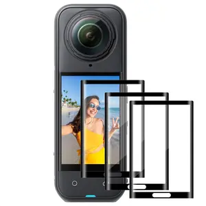 K&F CONCEPT 3-Pack High Definition Camera Screen Protector for Insta360 X4/X5, 9H Hardness Tempered Glass LCD Cover, Curved Edge Protection, Scratch-Resistant, Bubble-Free, Dust-Repellent Camera Accessory