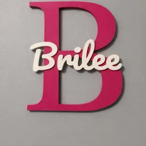Personalized Initial Name Sign - Customizable Wall Art for Home Decor