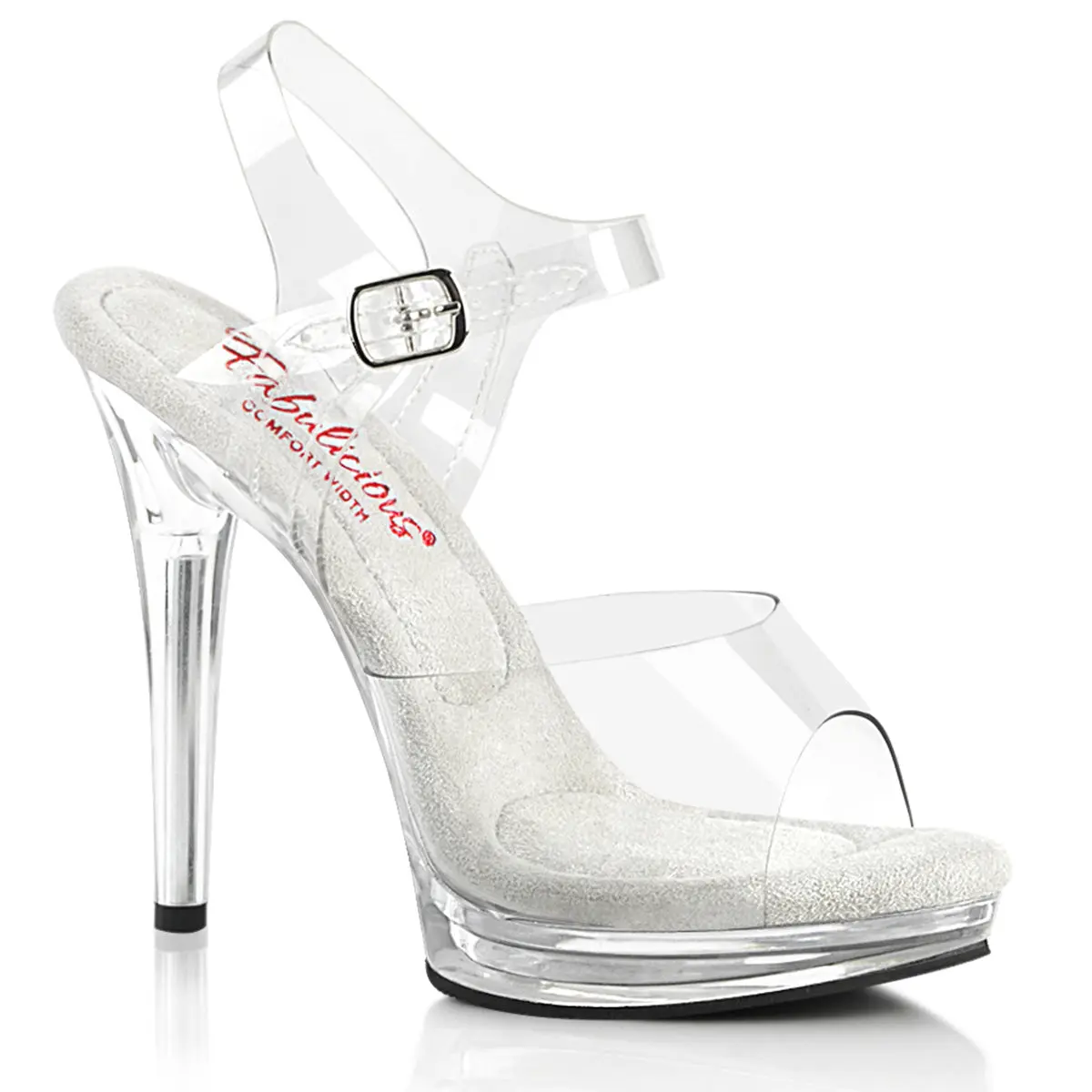 Women's Fabulicious Open Toe Platform Heels - Glory-508 Footwear with 0.75in Platform, 5in (123mm) Comfortable Heels, Adjustable Ankle Strap Sandals