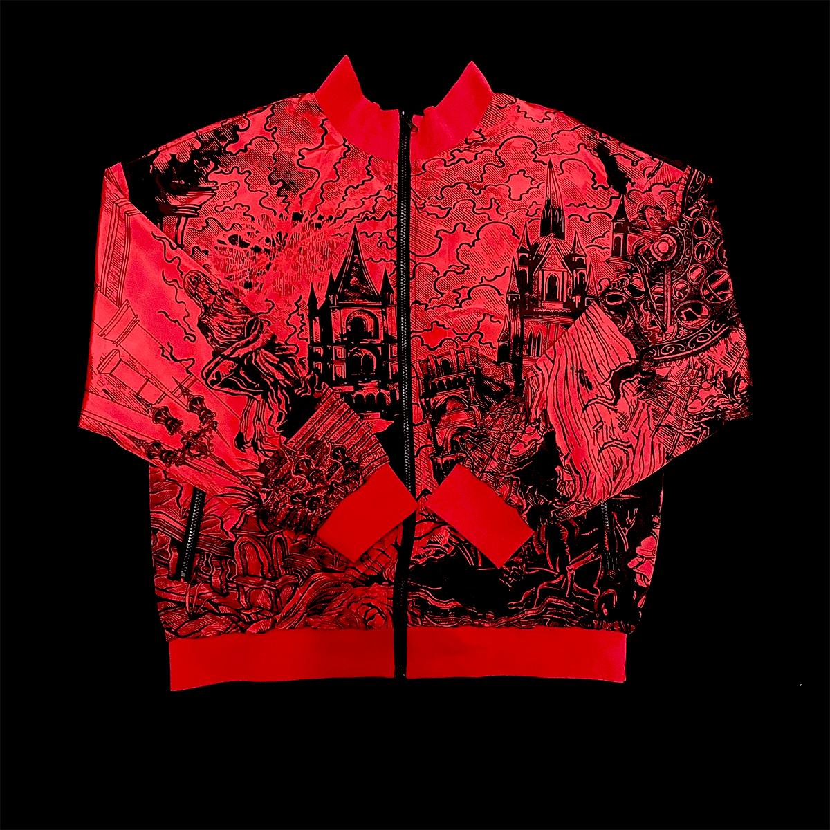 Blood Reversible Bomber Jacket for Men - Menswear Coats Varsity