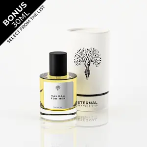 Eternal Perfume Oils – Vanilla for Men Perfume Oil, Fresh & Long Lasting Scent for Men's | 50ml with Bonus 30ml Bottle of Your Choice