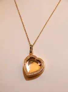 14K Gold Plated Heart Locket - Chocolate Box Design with DIY Gem Compartment, Customizable Anniversary & Valentine‘s Day Jewelry Gift