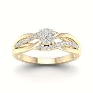 Crossover Design Promise Ring | Brilliant Stone Accent for Everyday Elegance