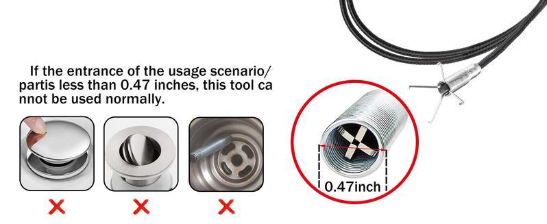 Flexible Grabber Claw Pick Up Reacher Tool with 4 Claws Bendable Hose Pickup Reaching Assist Tool for Litter Pick, Home Sink, Drains, Toilet(78.74 Inches)