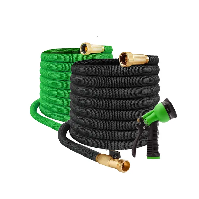 Premium Heavy-Duty Expandable Hybrid Water Hose - 3/4-in Connector, 4x Stronger Kink-Free Flexible Tube, 10-Function Nozzle, High-Pressure for Garden Watering (50, 75, 100 ft Lengths)