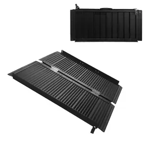 Garvee 2FT Folding Aluminum Wheelchair Ramp with 800LB Capacity - Portable Outdoor Handicap Ramp for Stairs, Home Steps, Van, Threshold, and Doorways