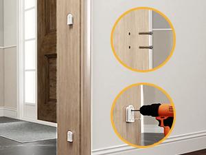 Baby Gate for Stairs Doorways & Kitchen, 26.4"-43" W x 29" H, No Bottom Bar Dog Gate, One-Handed Auto-Close, Hardware Mount Safety Gate for Dogs & Toddlers, Black