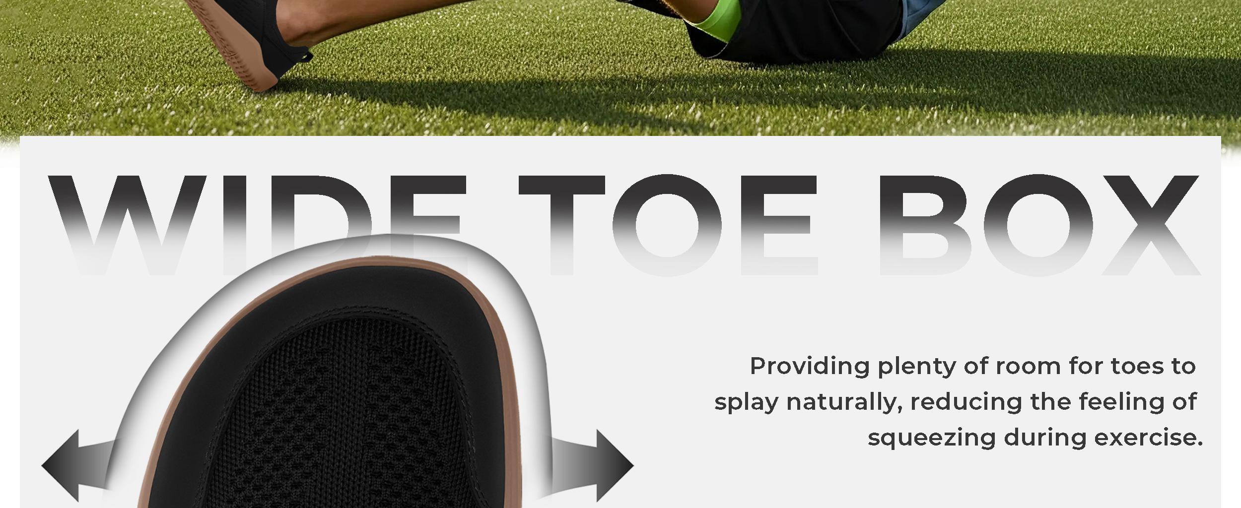 Airhas Mens Wide Toe Box Gym Barefoot Shoes Workout Sneakers for Men Zero Drop Cross Training Shoes