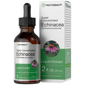 Horbäach Echinacea Drops Liquid Extract | 2 fl oz | Super Concentrated Tincture | Alcohol Free, Vegetarian, Non-GMO, and Gluten Free
