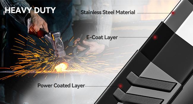 YITAMOTOR 6 Inches Running Boards for 2019-2025 Chevy Silverado/GMC Sierra 1500 Crew Cab/2020-2025 2500HD 3500HD Crew Cab Side Steps Textured Nerf Bars(Excl. 2019 1500 LD) Heavy Duty Aluminum Running Boards Car Accessories Truck Automotive Replacement