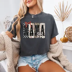 Baseball Mama Cheetah Print Comfort Color T-shirt