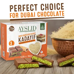 Shredded Kataifi Dough - Dried Knafeh Kadayif Threads - Ready for Baking, Toasting - Traditional Phyllo Pastry for Pistachio Chocolate Desserts 150g (5.30 oz)