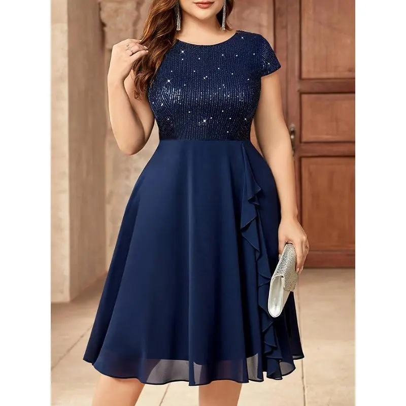 green emerald velvet dress Women's Wedding Guest Semi Formal Dress Navy Blue Long Maxi Cocktail Wrap V  Neck Flutter Sleeve Dresses with Belt at Amazon Women's Clothing store