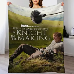 Targaryen Era Knight Virtue Fleece Blanket | Fantasy Bedding & Office Nap Comfort for ASOIAF Readers