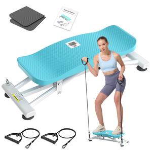 HOTWAVE Balance Board , Rocking Stepper with Resistance Bands, Portable Wobble Board Featuring LCD Monitor, 300 lbs Capacity Ski Trainer for Full Body Workout at Home Gym Summerwins summerwins
