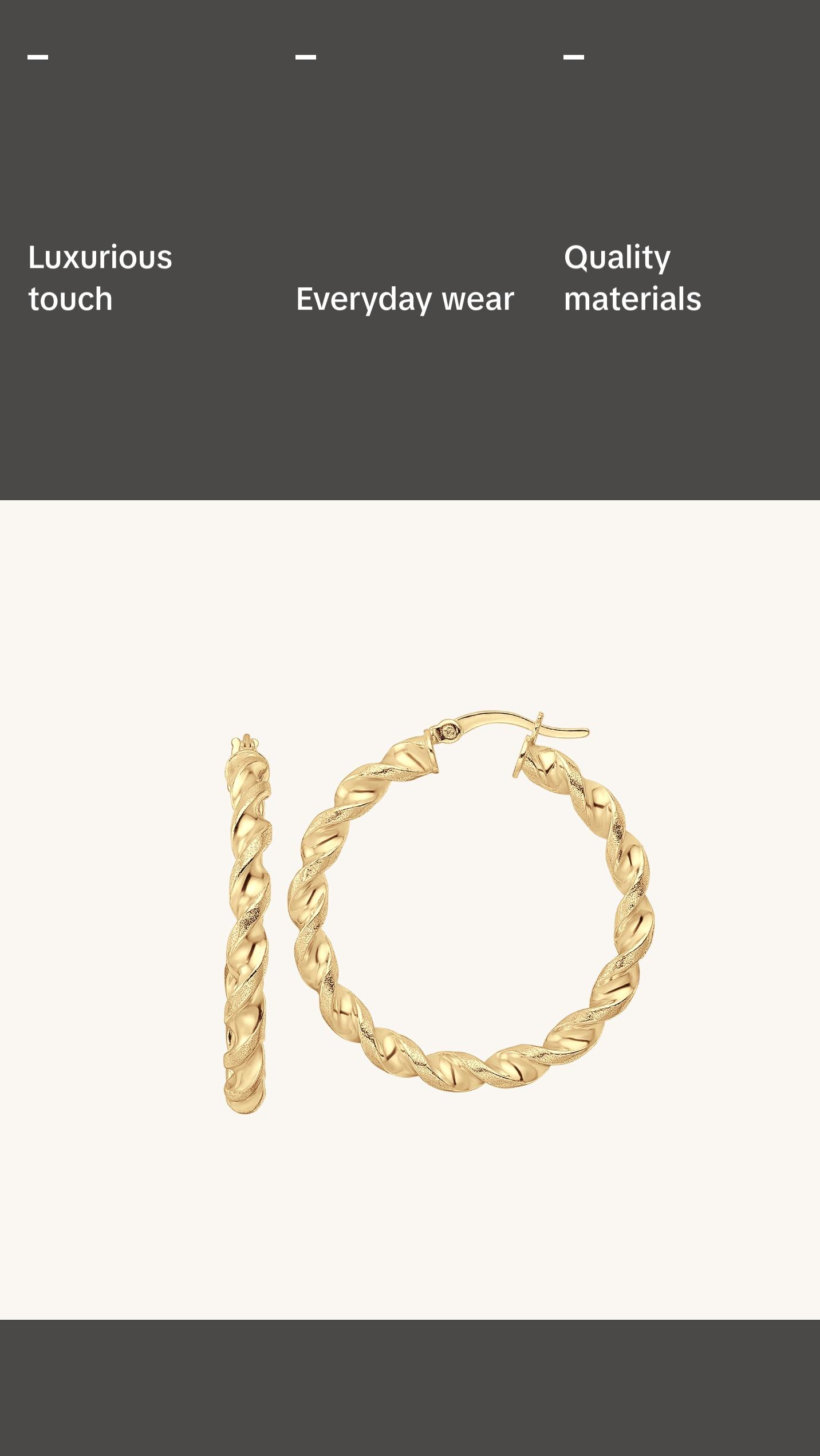 Twisted Rope 35mm Hoop Earrings