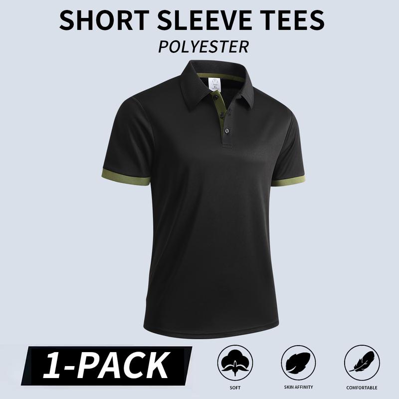 Solid color summer men's lapel POLO shirt, suitable for playing, golf, outdoor sports and leisure, comfortable and breathable, cool short sleeves, multi-color optional