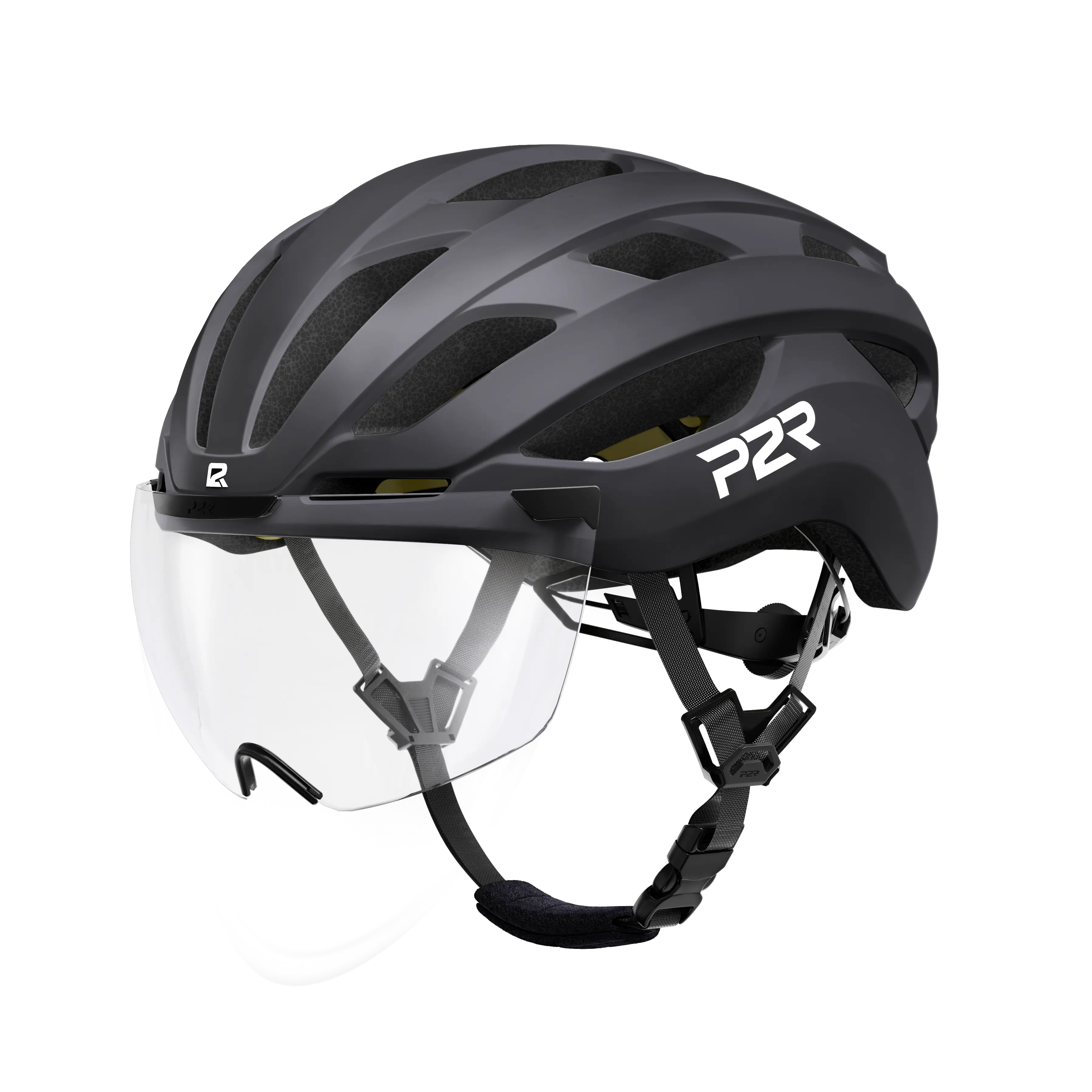 P2R A20 MIPS Adult Bike Helmet, CPSC Certified PC In-Mould Protective Gear with Magnetic Photochromic Visor, USB LED Light, UV400 Protection, 250g M/S Sizes for City & Road Cycling