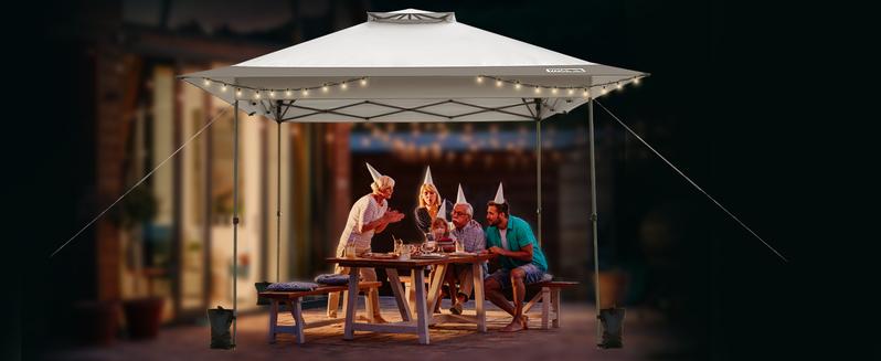 VIVOHOME 13 x 13 FT Pop Up Canopy Tent One Push Setup Outdoor Portable Shelter Tent Heavy Duty with Wheel Carry Bag and 4 Sandbags, 169 Square Feet of Shade VIVOHOME 13 x 13 FT Pop Up Canopy Tent One Push Setup Outdoor Portable Shelter Tent Heavy Duty with Wheel Carry Bag and 4 Sandbags, 169 Square Feet of Shade