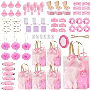 74pcs Party Shower Gifts Set With Spa Hair Care Kit With Headband Gift Bags - Durable & Easy-To-Assemble Bridal Shower Favors, Birthday Party Prizes Baby Shower  Anniversary Gifts