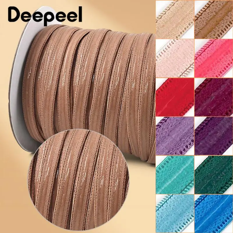 2/5/10Meters 10mm Non-slip Elastic Band Bra Underwear Strap Stretch Silicone Rubbon Bands Belt Tapes Sewing Trimming Accessories