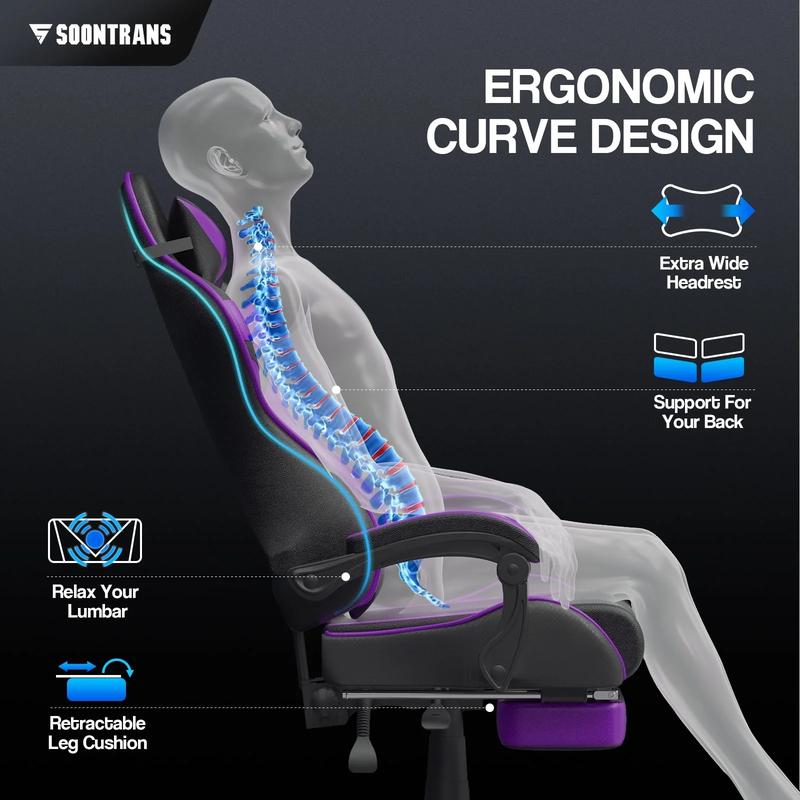 Ergonomic Gaming Chair  with Foot Rest SOONTRANS