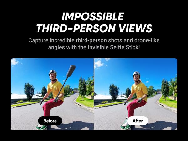 Insta360 X4 - 8K Waterproof 360 Action Camera, 4K Wide-Angle Video, Invisible Selfie Stick, Removable Lens Guards, 135 Min Battery Life, AI Editing, Stabilization, for Sports, Travel, Outdoor