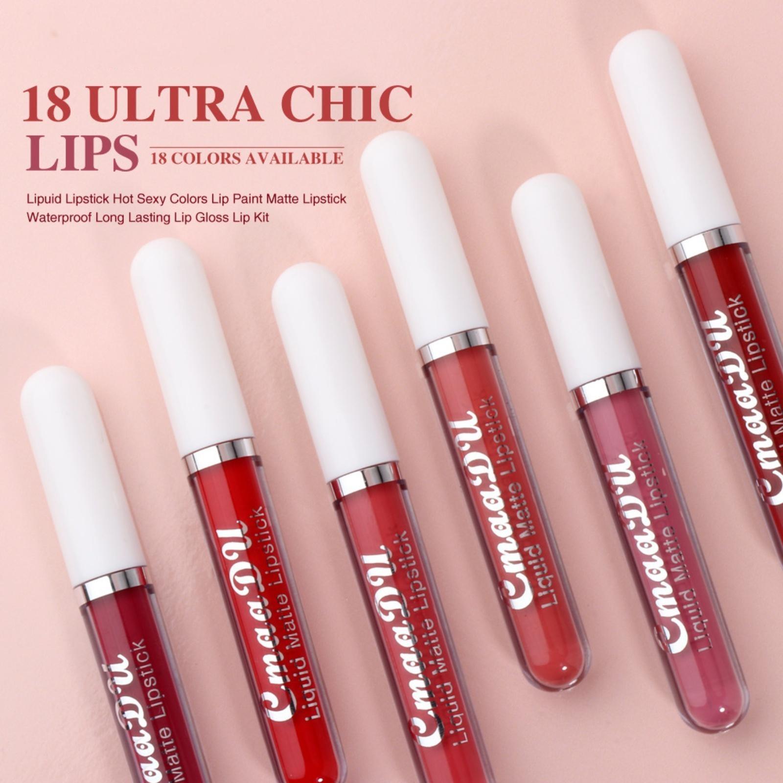 10 Pcs Matte Lipstick Long Lasting Lipgloss Suitable For Beginners Beauty Makeup Long Lasting Waterproof Lip Glaze Nonstick Easy To Apply Cosmetic