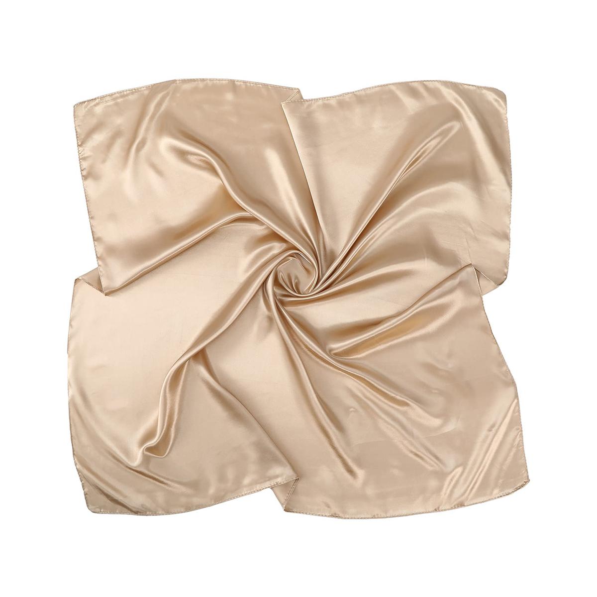 AWAYTR 3PCS 35” Large Square Head Scarf Fashion Hair Scarves Bandana Scarf Headscarf Women's Silk Feeling Scarf Head Wrap