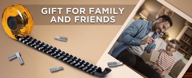 toolant 20 Pcs Screwdriver Bits Set, Hex, Torx, Square, Slotted, Phillips, Pozi Bits Set, CV-R Steel, Tapeline Bits Holder, Easy Carry, Perfect Gift