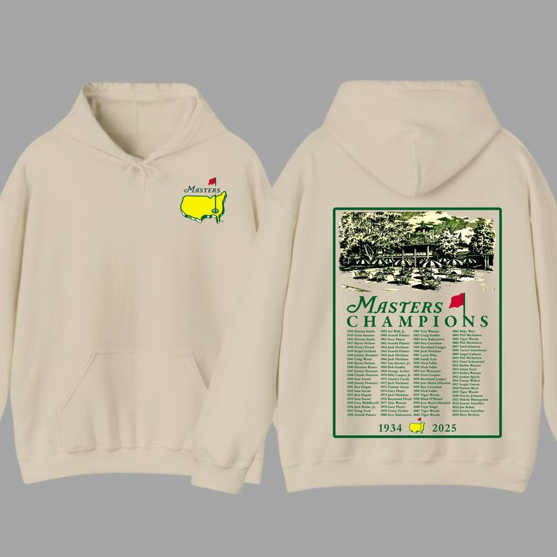 2025 Masters Tournament Augusta 91 Years Hoodie, Golf Tournament T-shirt, Masters Golf T-shirt, The Masters Golf Cup Tee For Men, Gifts For Men, Casual Streetwear Top