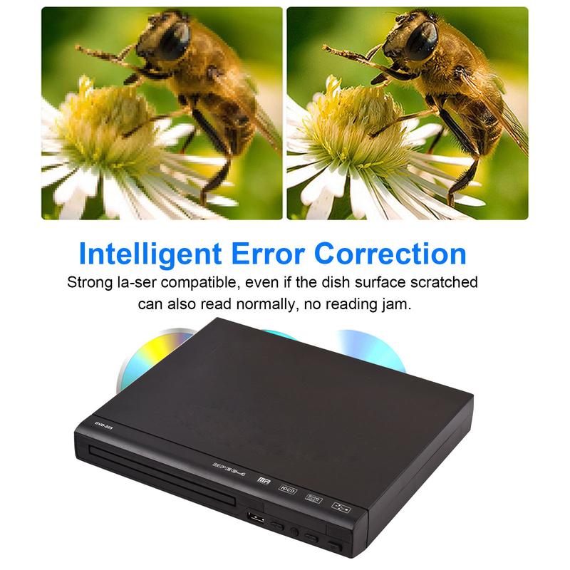 DVD-225 Home DVD Player DVD CD Disc Player Digital Multimedia Player AV Output with Remote Control