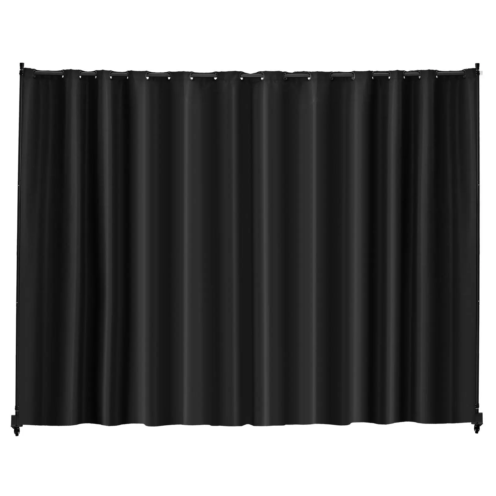 【SummerFinds】VEVOR Room Divider, Portable Panel Room Divider with Wheels Curtain Divider Stand, Freestanding Room Divider Privacy Screen for Office, Bedroom, Dining Room, Study, Black