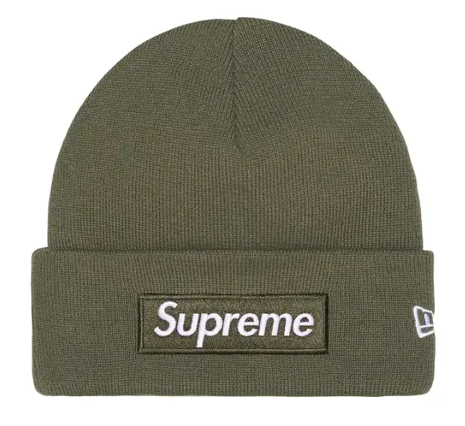 Supreme New Era Box Logo Beanie FW25 Olive
