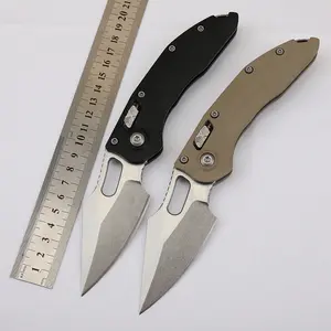 Foldable small knife multifunctional outdoor tool knife D2 steel G10 handle suitable for fishing, hiking, outdoor survival camping, pocket manual tool
