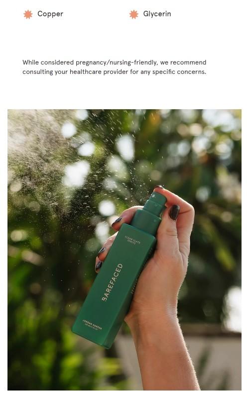 Barefaced Clean Slate Spritz Hypochlorous Acid Mist for Face & Body 5.44 oz Cleanses Skin on the Go Setting Spray for Makeup Boosts Hydration Reduces Redness Soothes Sensitive Skin - Cleaning