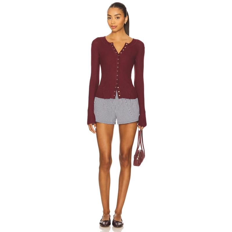 Free People Going Places Cardi in Cherry Crush