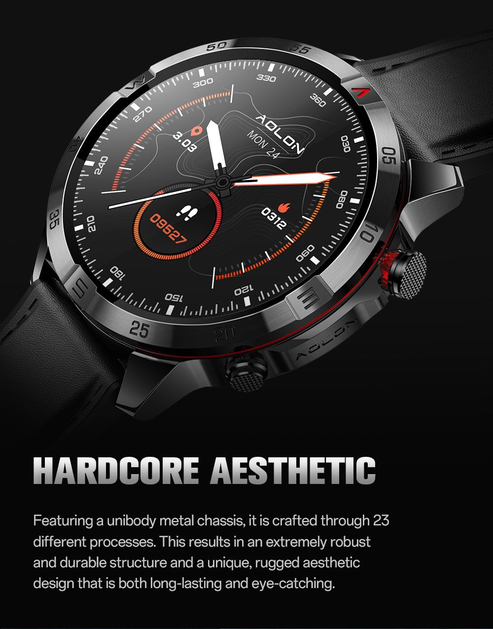 Aolon GT6 Pro Spring rugged outdoor smartwatch with 1.51" AMOLED display, LED flashlight & precision compass. Bluetooth calling, heart rate & fitness tracking, 5-button control, 500mAh battery up to 60 days, 1ATM & IP68 water-resistant. Aolon GT6 Pro Spring rugged outdoor smartwatch with 1.51" AMOLED display, LED flashlight & precision compass. Bluetooth calling, heart rate & fitness tracking, 5-button control, 500mAh battery up to 60 days, 1ATM & IP68 water-resistant.