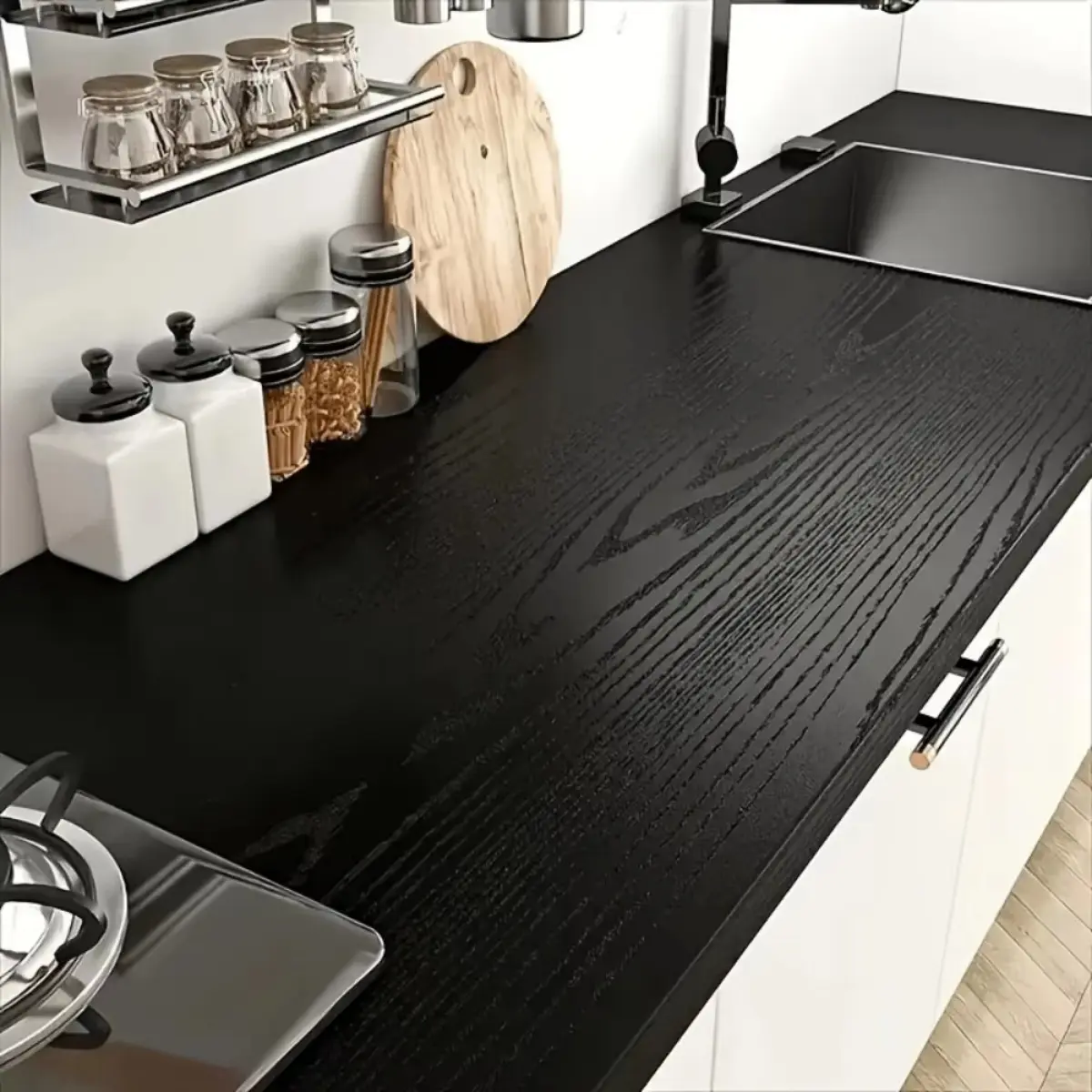 Marble Peel and Stick Contact Paper, Waterproof PVC Self-Adhesive Countertop Stickers, Scratch Resistant Removable Marble & Wood Grain Wallpaper, Durable Furniture Wrap for Kitchen Counter, Cabinets, Bathroom Walls & Floors