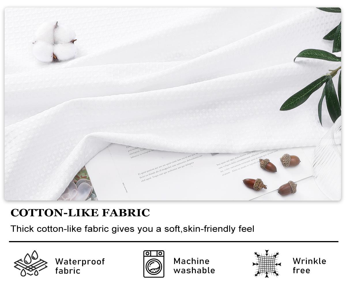 Premium No Hook Washable Waffle Weave Shower Curtain Set, Heavy Duty Double Layer with Snap-in Detachable Waterproof Liner & Mesh Window, Modern Bathroom Accessory for Hotel, Salon, Dector, Household Items, bathroom curtains, Cortina de baño sin ganchos