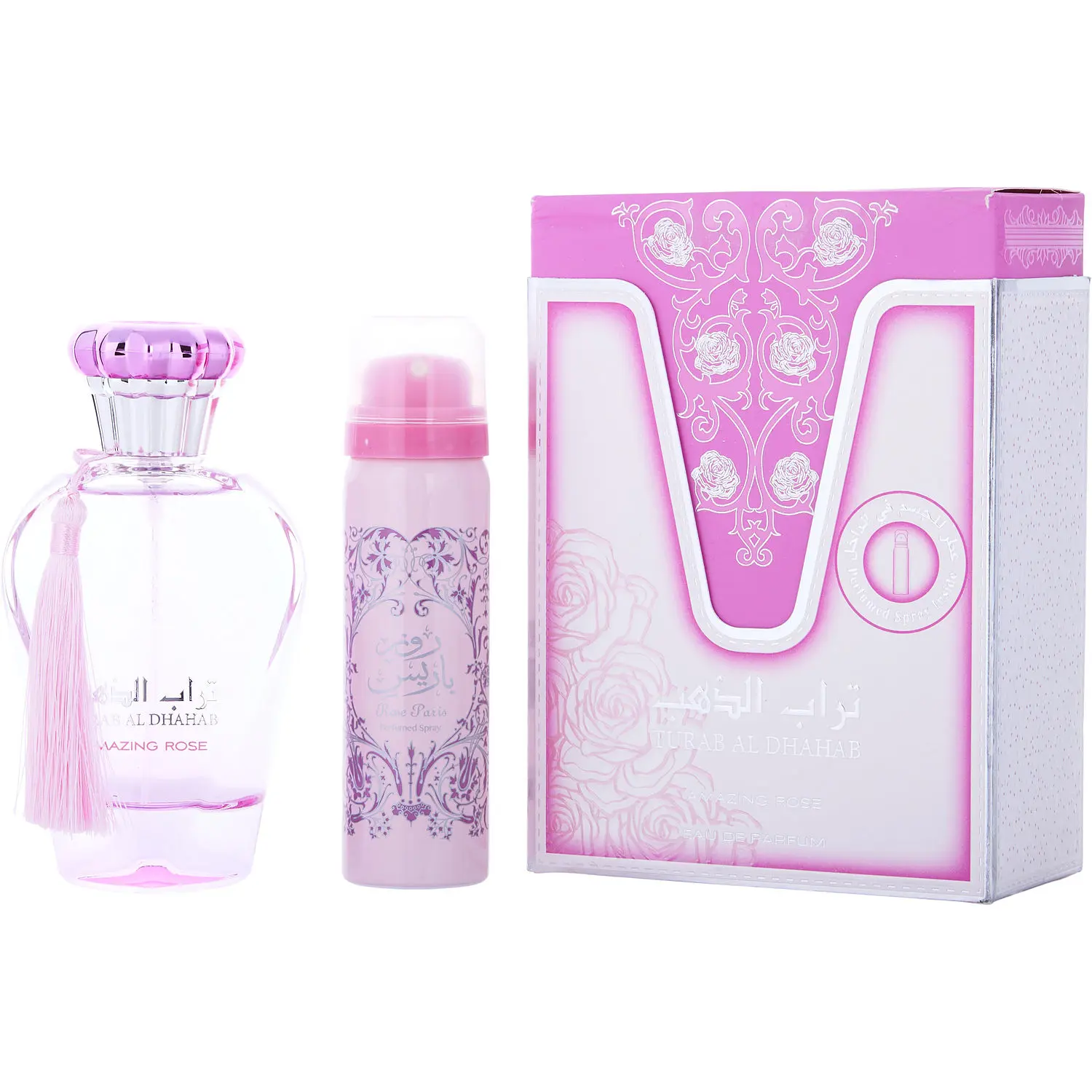 Ard Al Zaafaran Turab Al Dhahab Amazing Rose Set-Eau De Parfum Spray 3.4 Oz & Deodorant 1.7 Oz For Unisex