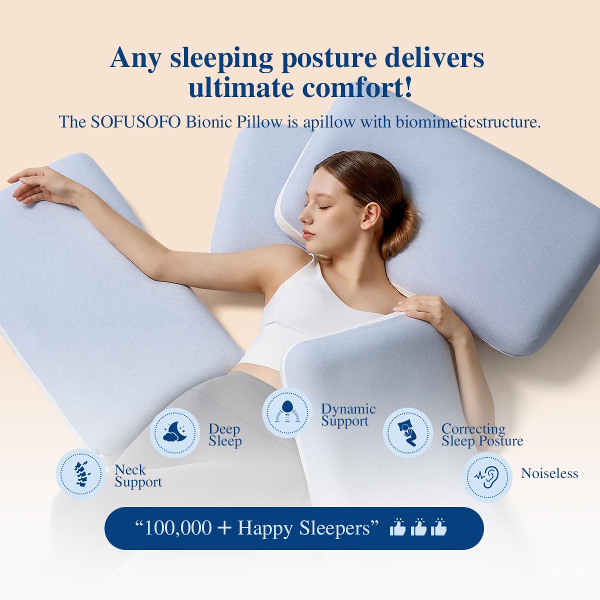 SOFUSOFO Neck Pillow for Pain Relief & Better Sleep