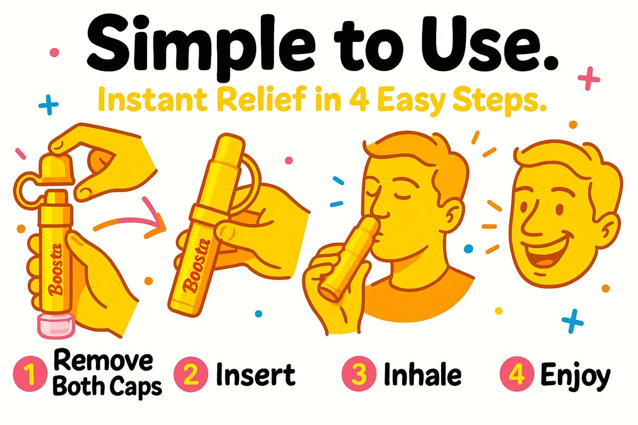 Boosta Electric Nasal Inhaler Stick – Natural, Plant-Based Formula for Instant Energy & Nasal Congestion Relief – 3-Pack, Portable for Daily Use – Ideal for Young Adults (Men & Women) Healthcare Aromatherapy Aromatherapy Set