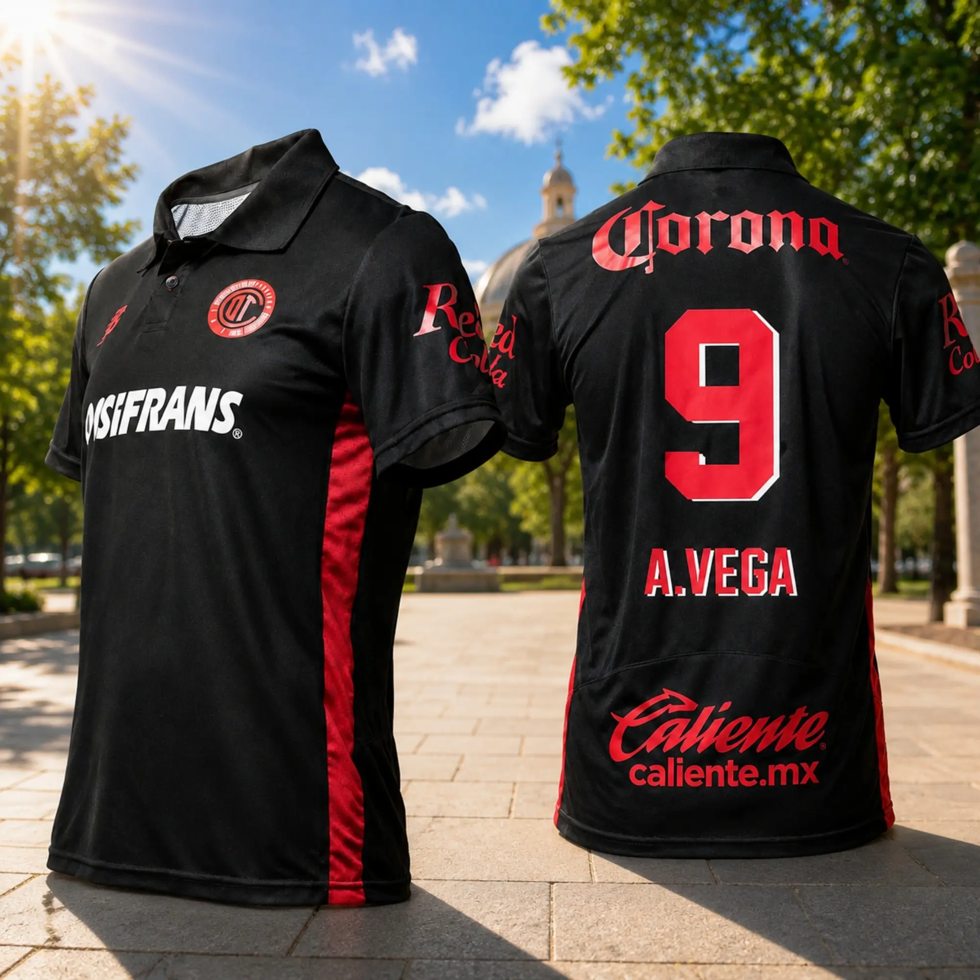 Toluca A. Vega #9 Black Soccer Jersey 2026-27, Men’s Liga MX Football Shirt, Short Sleeve Fan Jersey, Game Day Soccer Top