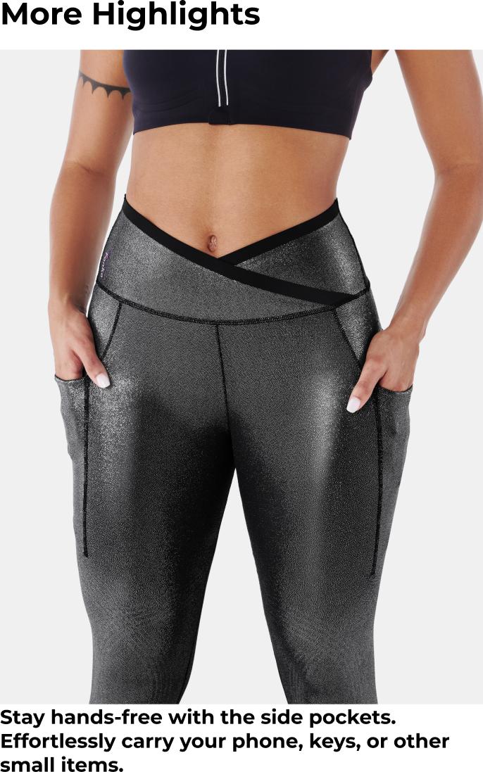 Fanka Body Sculpt Faux Leather Side Pocket Leggings for Women - High Waist, Slim Fit, All Seasons Womenswear Basic #TikTokShopHolidayHaul