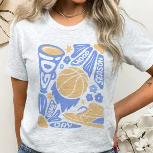Basketball Game Day T Shirt, Hoop Season Graphic Tee, Retro Basketball Fan Shirt, Sports Lover Gift