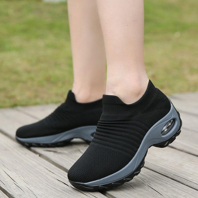 Dancing Shoes - Korean Style Slip On Summer Shoes with Mesh Cloth Upper & Polyurethane Sole for Daily Wear