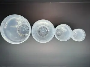 16 Pack Clear Nursery Pots 4" 5" 6" 7" Plastic Plant Pots with Drainage Holes for Houseplants Repotting Propagation Pot Set