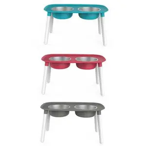 Messy Mutts Elevated Double Dog Feeder