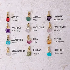 Raw Birthstone Charm